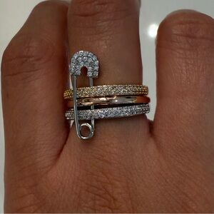 Nordstrom Maison Éternité‎ “Trinity Guardian Pin” Pavé Ring